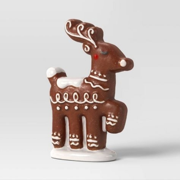 Target Gingerbread Brown and White Reindeer Decor - Picture 2 of 3